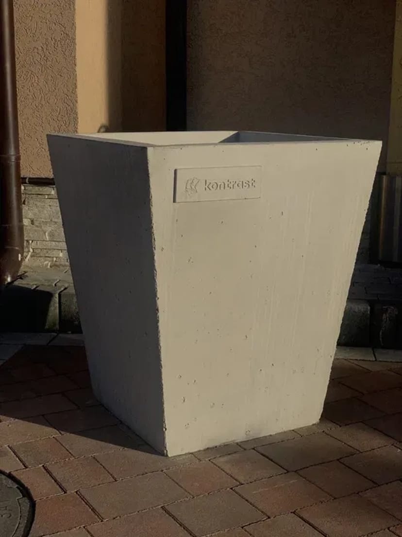 Кашпо бетонні квітник ваза клумба бетон лофт