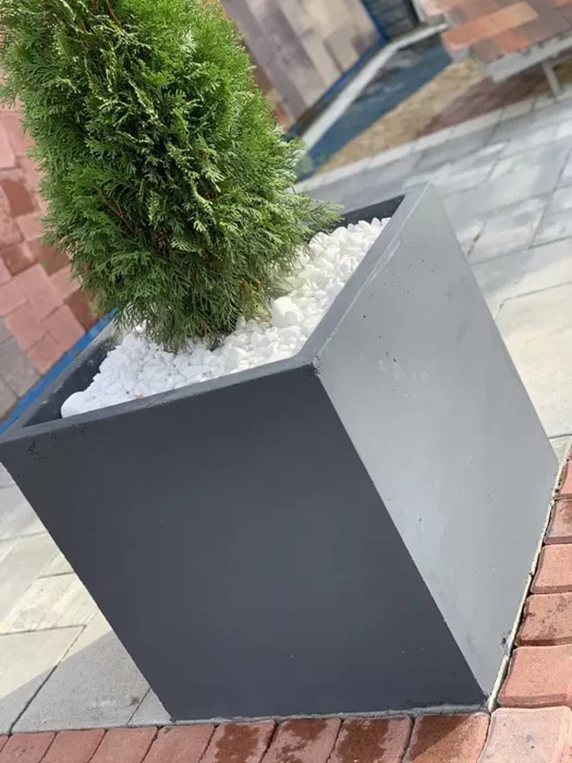 Кашпо бетонні квітник ваза клумба бетон лофт