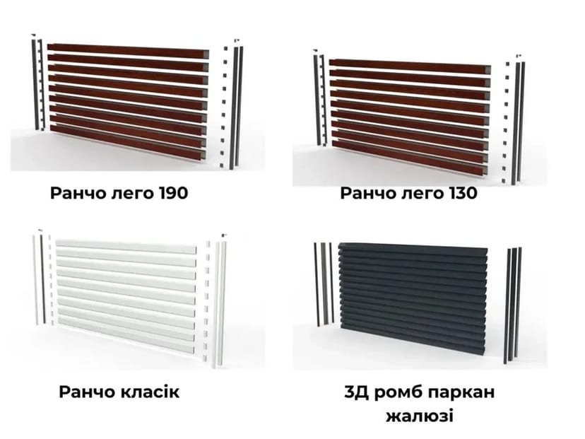 Виготовлення парканів: Профнастил,Великий вибір варіантів.