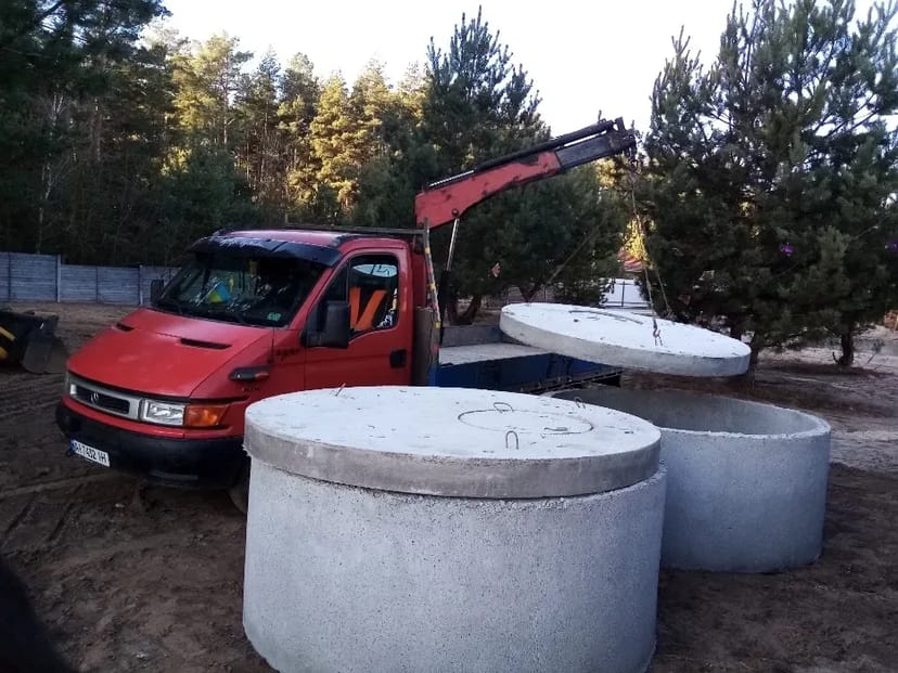 Залізо бетонні кільця 0.6м. 0.8м.1м.1.5м.2м.кільця на свердловину