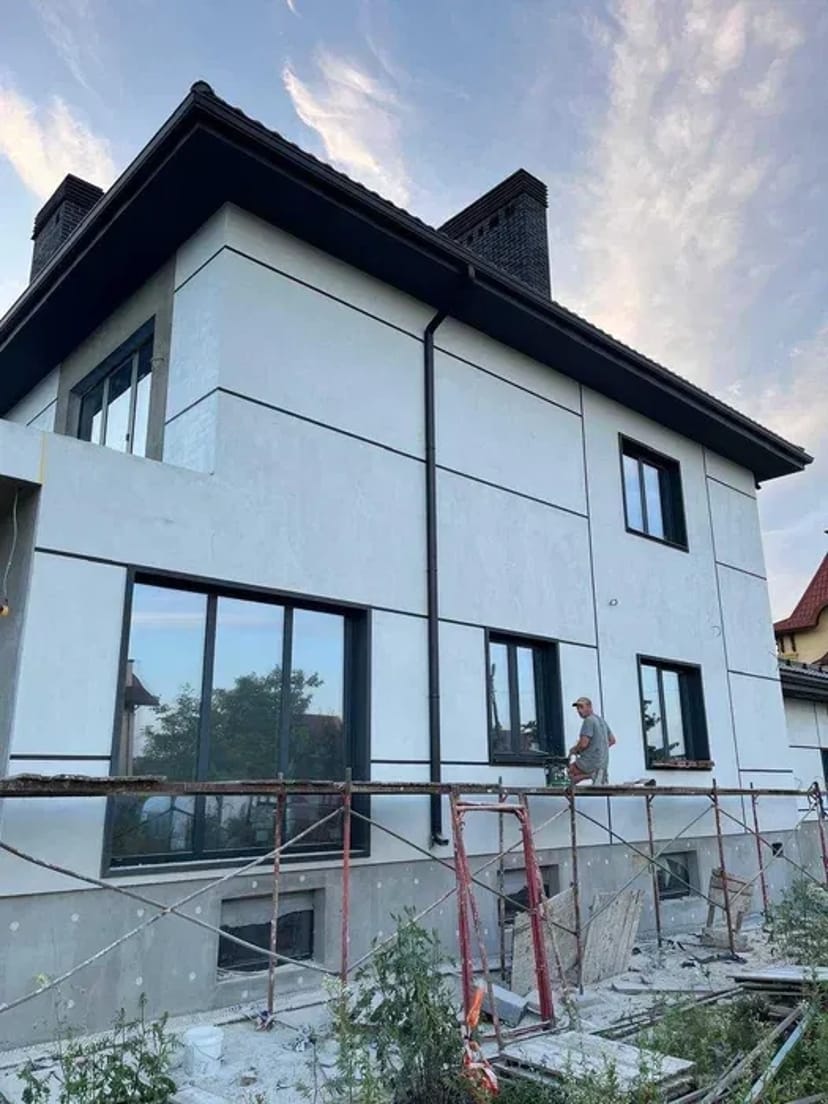 Якісні фасадні роботи будинків та котеджів. Фасадні роботи Львів та область.