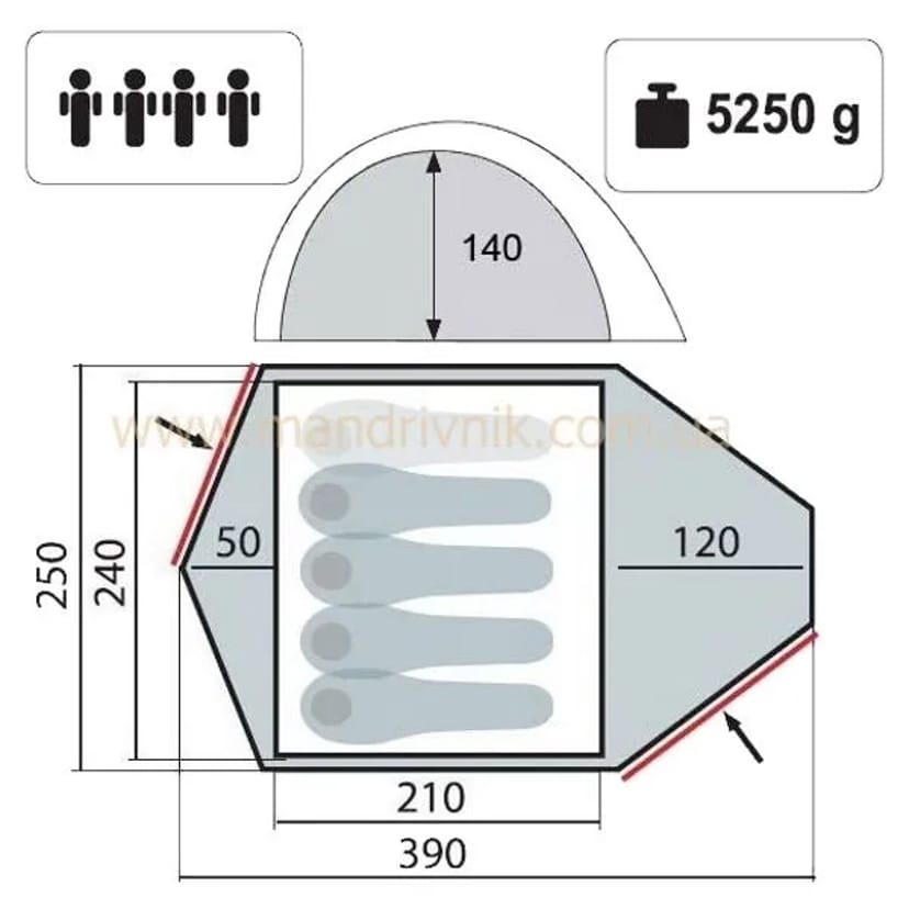 Намет Tramp Lair 4
