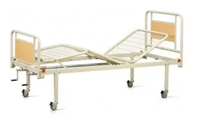 Медичне ліжко на колесах з підйомом голови і ніг