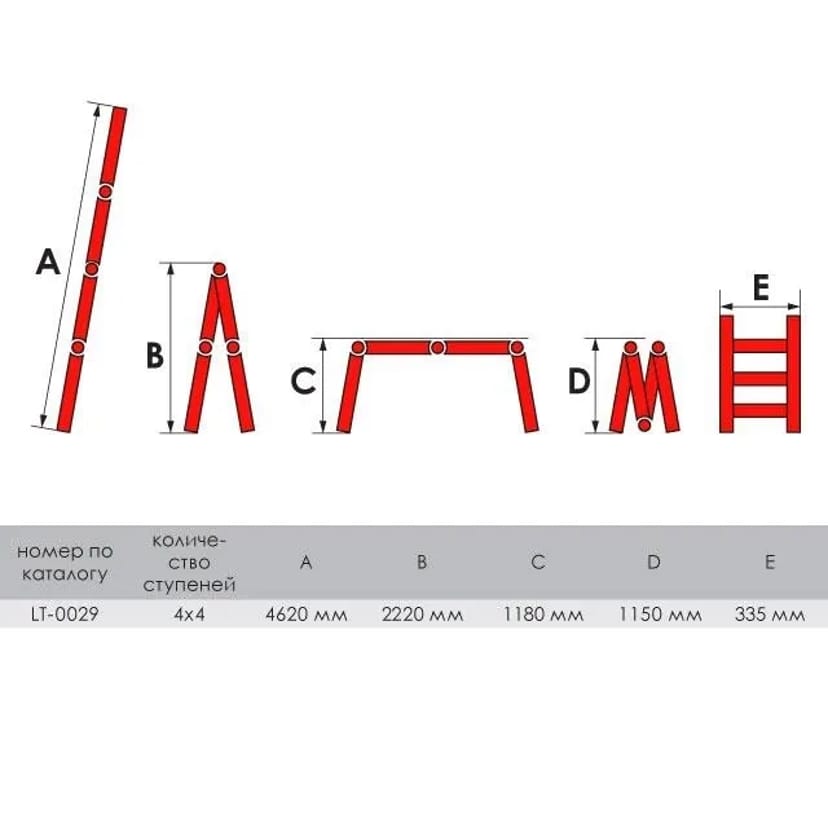 Драбина трансформер 4,6м
