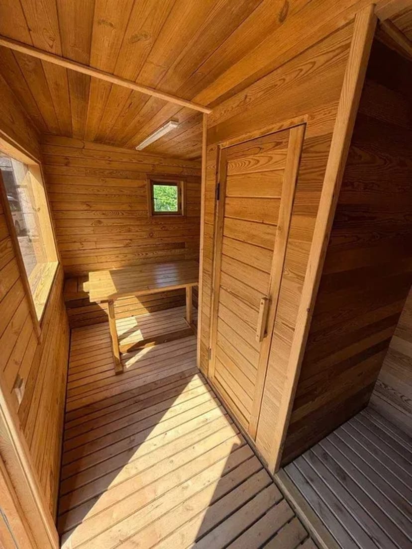 Готова баня 6*2,4 м. з котлом на дровах__в наявності та під замовлення
