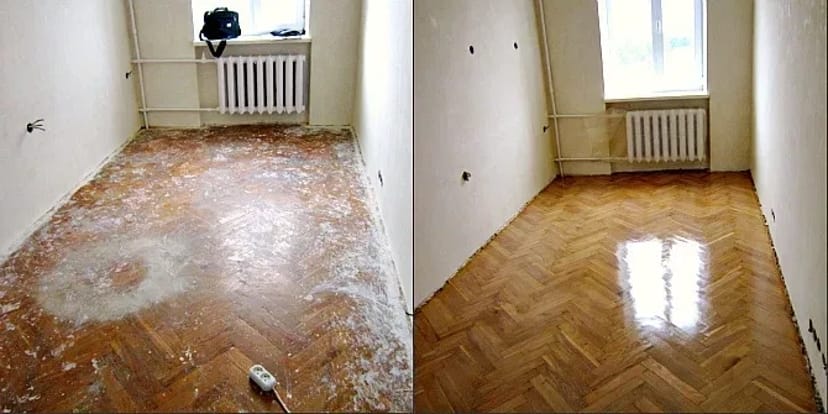 Шліфовка і циклювання паркету з повним відновленням у Києві