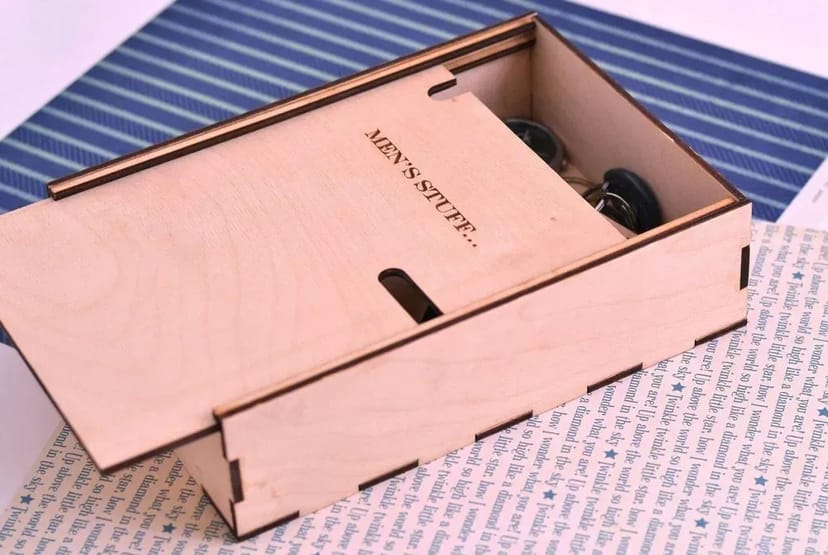 Шкатулка, докінг, органайзер, подарунок хлопцю, докінг із дерева