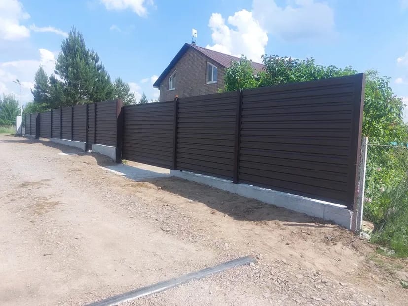 Забри з профнастилу під ключ