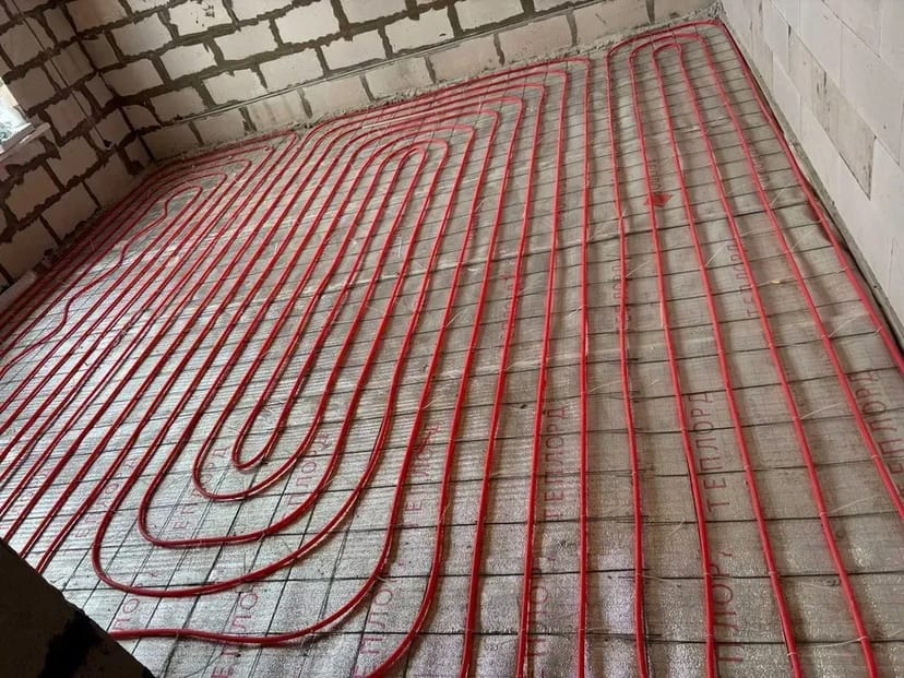 БЕЗ ПЕРЕДОПЛАТ! Монтаж теплого пола + подключение котла