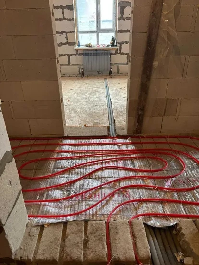 БЕЗ ПЕРЕДОПЛАТ! Монтаж теплого пола + подключение котла