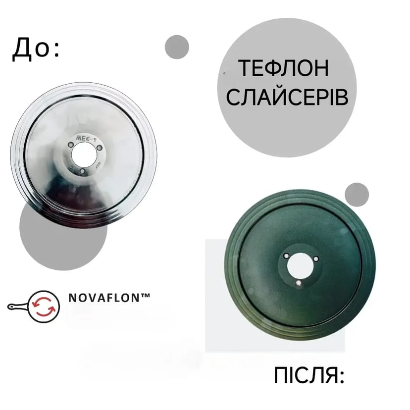 Тефлонування ножів для сиру, нанесення PTFE антипригарних покриттів