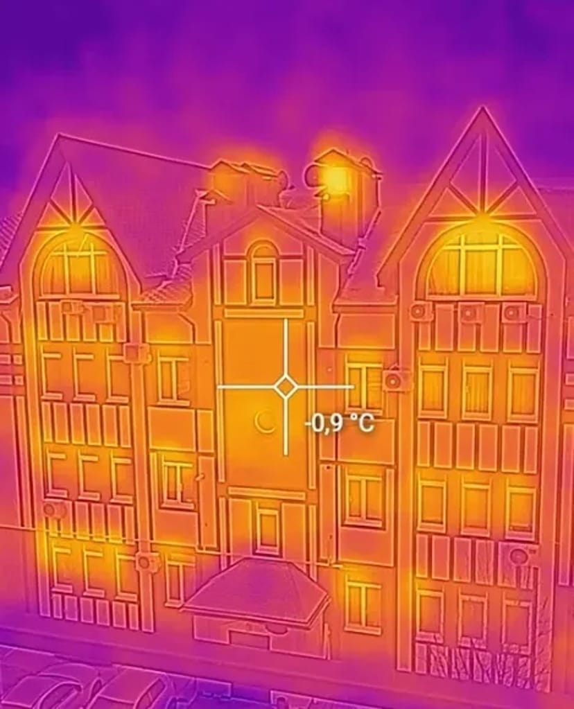 Тепловізор енергоаудит вікна, покрівля, тепло.