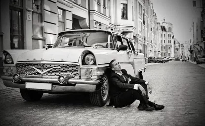 205 Ретро авто Chayka GAZ-13 біла на весілля в києві