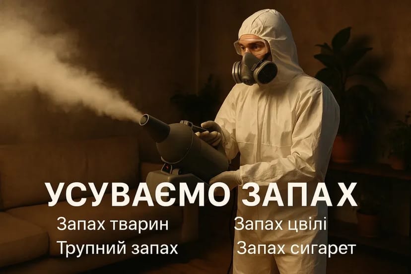 Озонація, видалення запахів ( трупний, сигарет, будь який сморід)