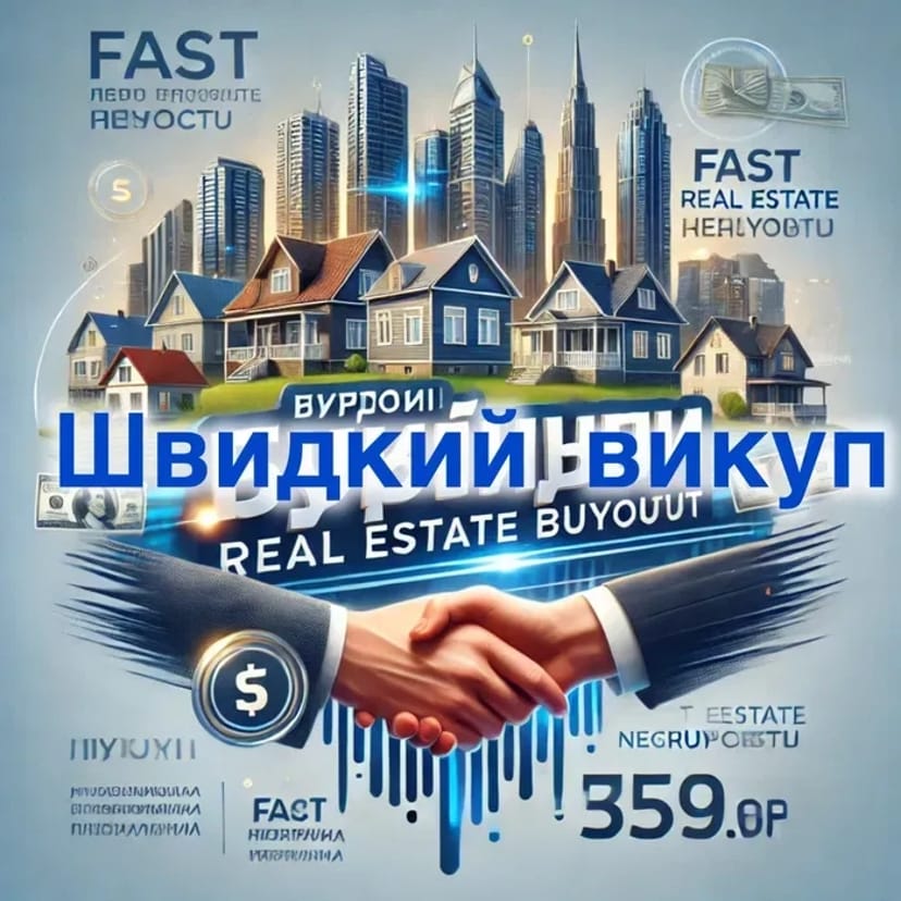 Терміновий викуп нерухомості, проблемної частини та тд.