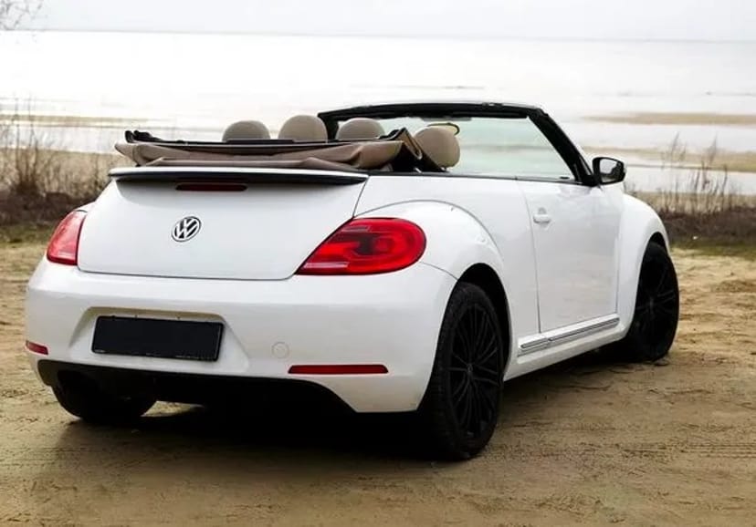 020 Кабріолет на весілля Volkswagen Beetle жук білий