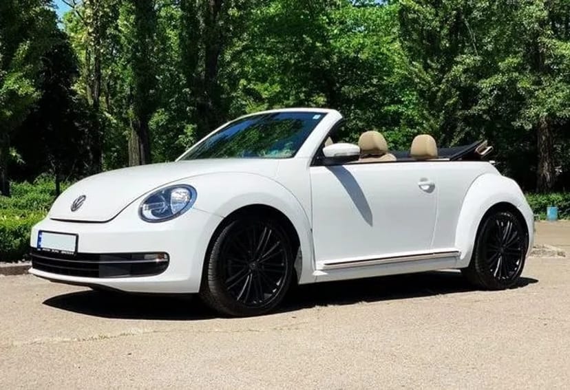020 Кабріолет на весілля Volkswagen Beetle жук білий