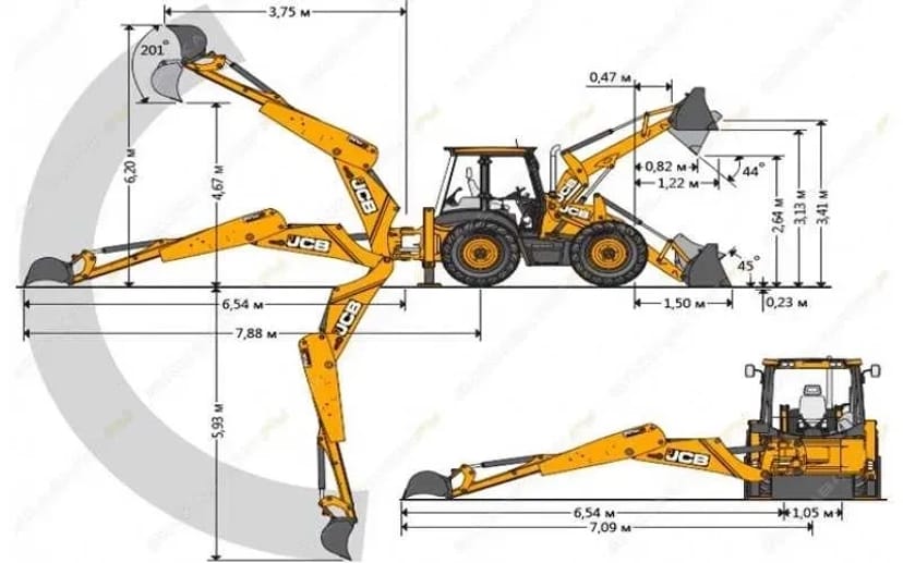 Екскаватор - навантажувача JCB 3cx (бур)