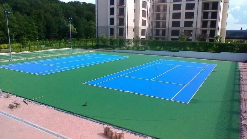 Влаштування гумового покриття з гумовой крихти - від 1300₴ м2.