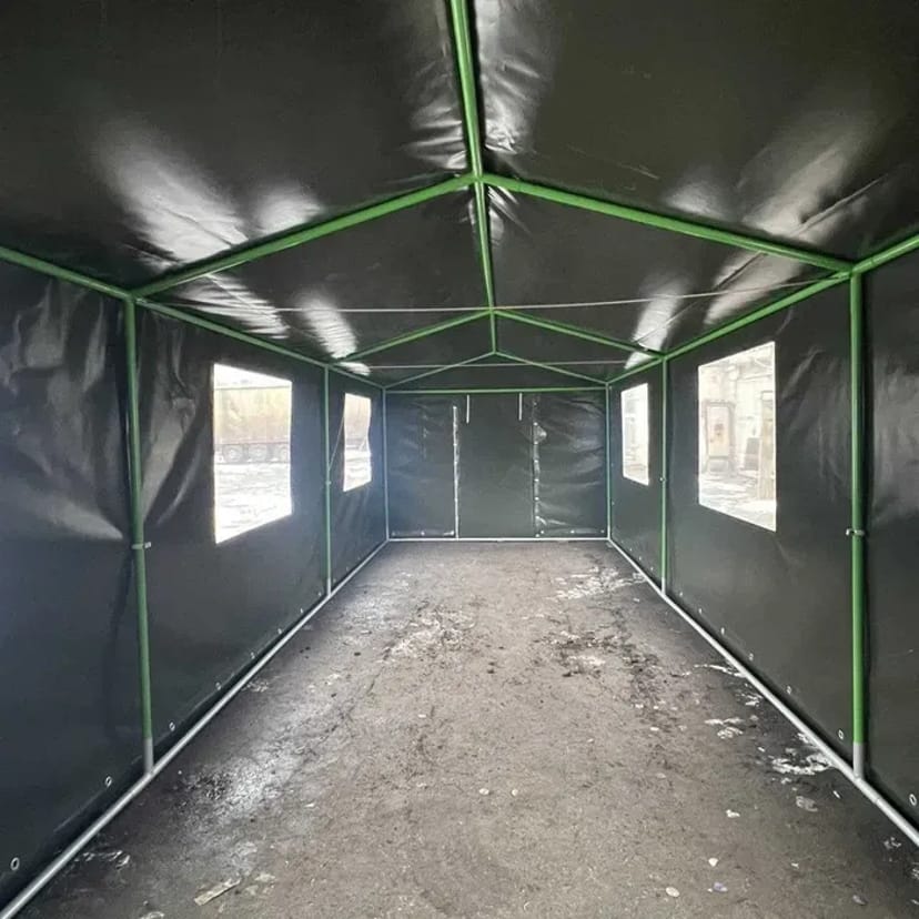 Палатка/намет ПВХ 3*9 метрів з легкозбірним металевим каркасом