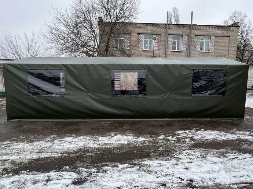 Палатка/намет ПВХ 3*9 метрів з легкозбірним металевим каркасом