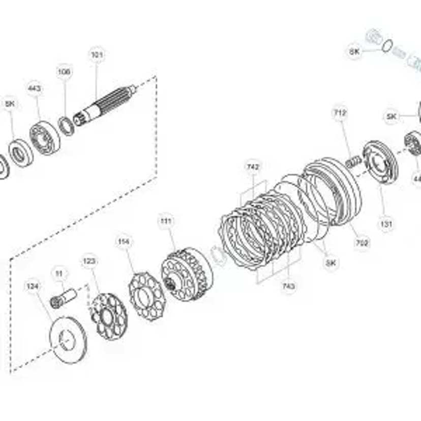 Ремонт гідромоторів Kawasaki M5X130 180