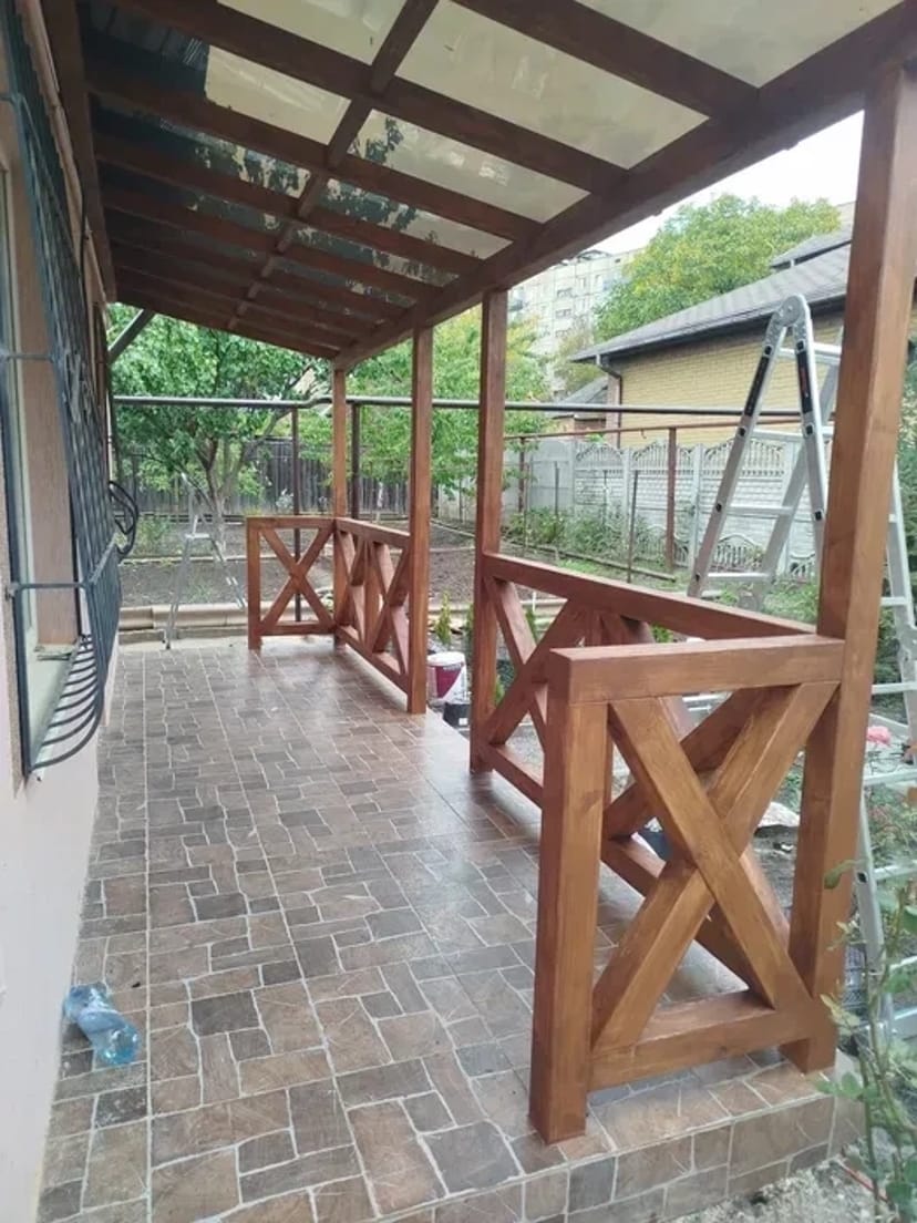 Изготовление навесов: дерево + металл. 1 000 грн .