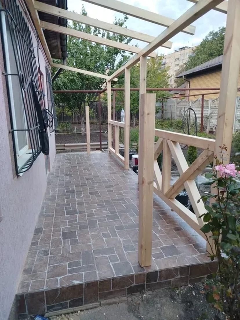 Изготовление навесов: дерево + металл. 1 000 грн .