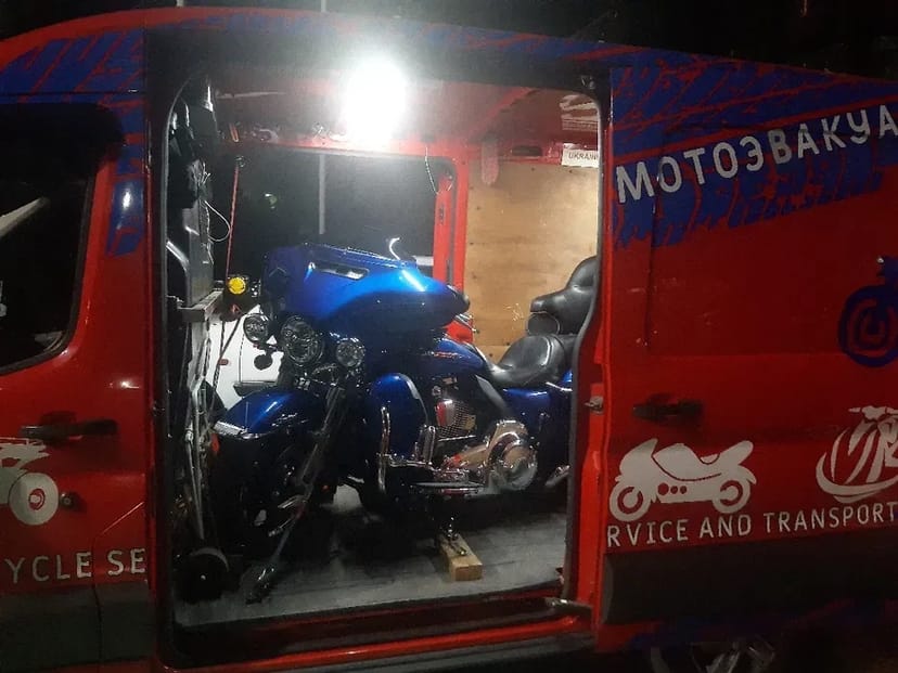Мотоевакуатор Київ, Україна, Закордон. Працюємо 24/7