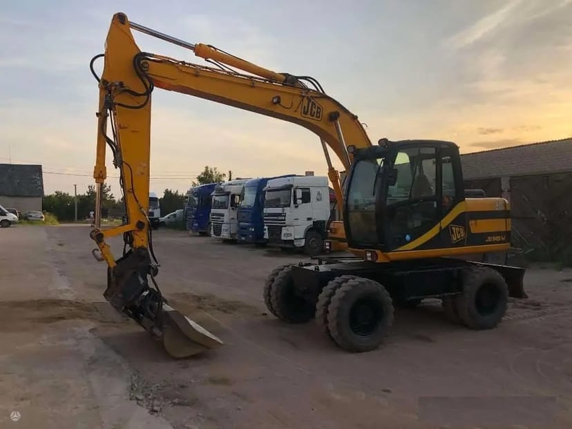 Екскаватор повно поворотнний колісний JCB-145, ківш 1 куб (додатковий планувальний ківш)