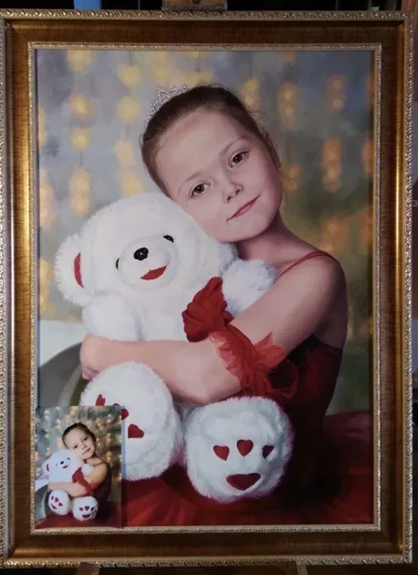 Портрети дитячі, ручна праця, олія полотно