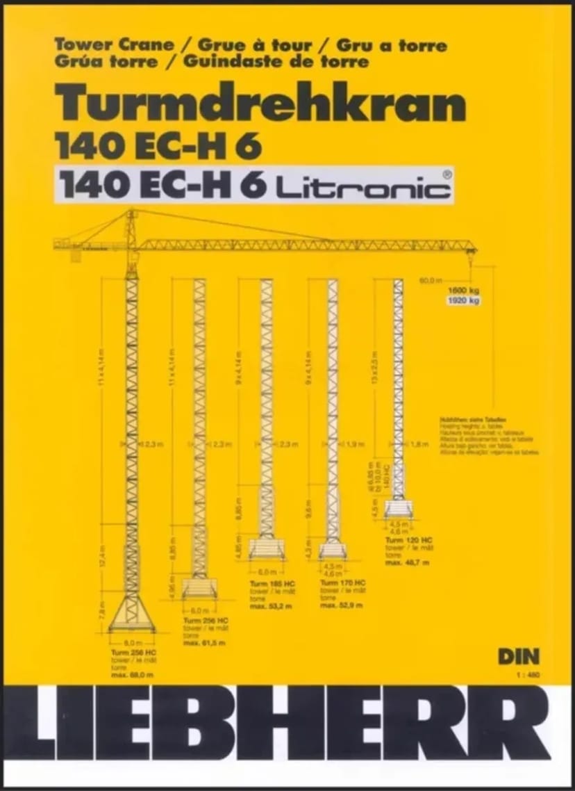 Баштовий кран Liebherr 140 EC-H 6 Litronic