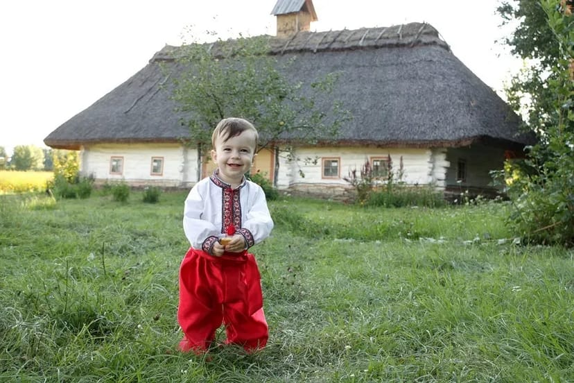 Шаровари, національний костюм дитячі шароварі, дитячі, червоні, сині