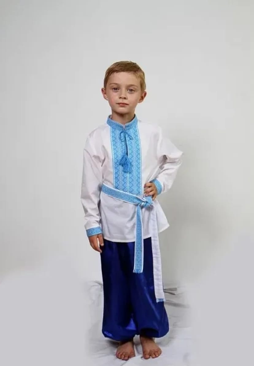 Шаровари, національний костюм дитячі шароварі, дитячі, червоні, сині