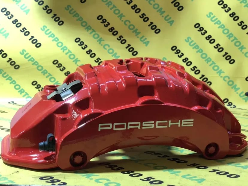 Професійне фарбування супортів з логотипом brembo porsche tesla