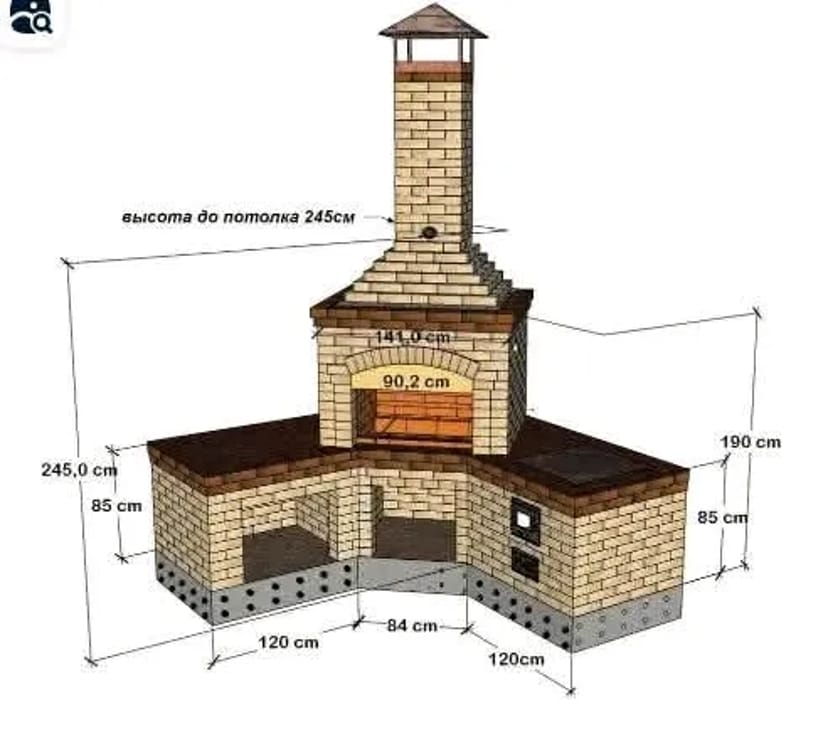 Піч камін мангал барбекю 