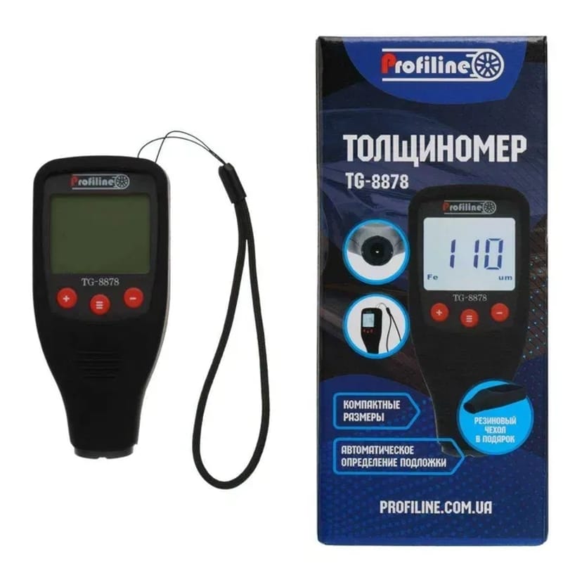 Товщиномір ЛКП авто, мікрометра PROFILINE TG-8878
