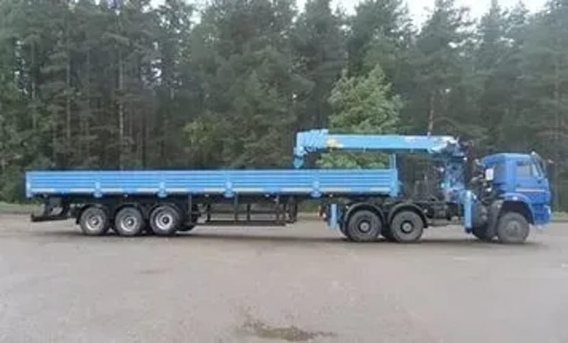 Вантажоперевезення машинами з краном-маніпулятором та довгомірами 22 тонни