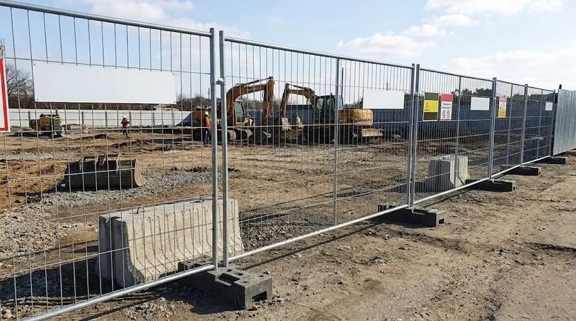 Мобільне огородження Тип F3 — металева секційна сітчаста панель