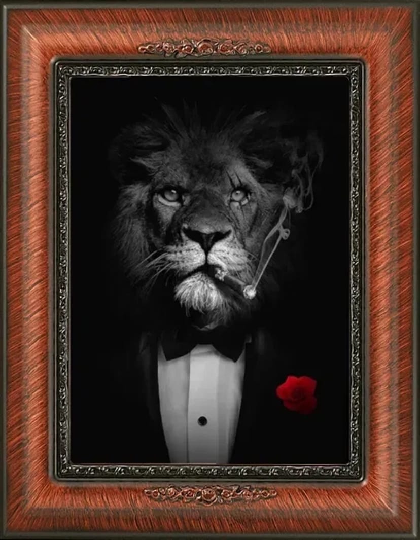 Картини з тваринами, олією на полотні