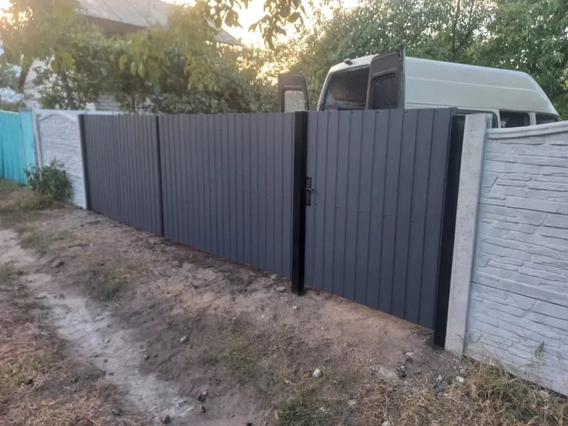 Установка парканів, виготовлення воріт, хвірток, навісів