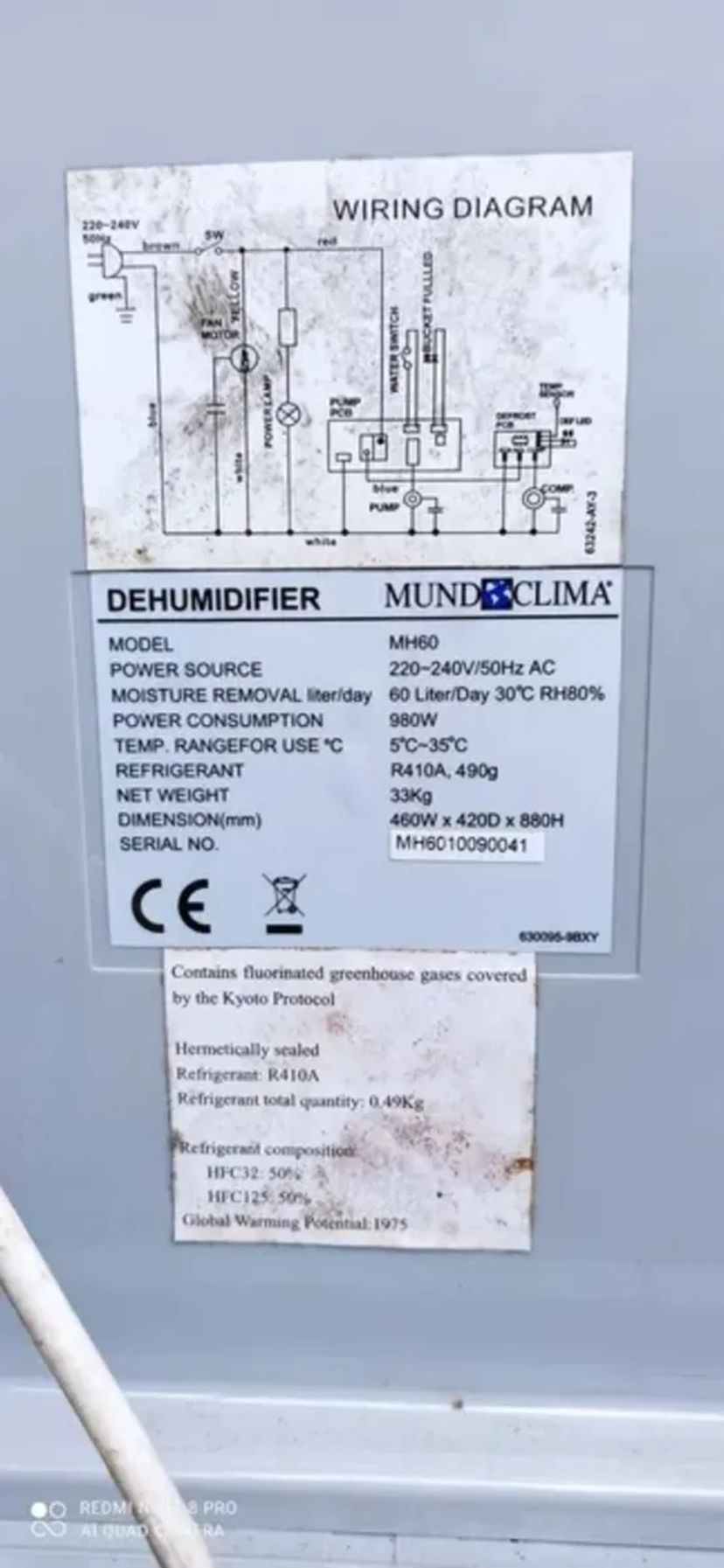 Осушувач повітря Mundoclima MH60