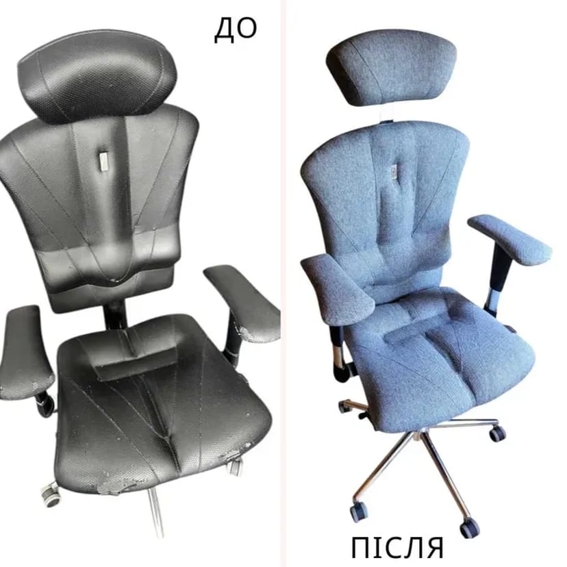 Перетяжка офісних крісел, диванів, узголів'я, сидінь для мотоциклів