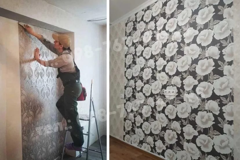Поклейка шпалер у Києві: професійно, Поклейка шпалер Фарбування
