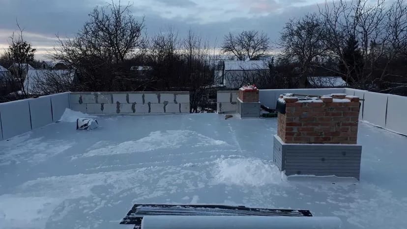 Монтаж Покрівлі з Розуклоночним Утеплювачем (ПВХ-ТРО-Мембрана)