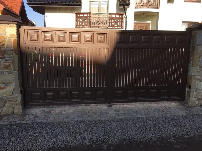 Ворота металеві, відкатні, розпашні, паркан, брами