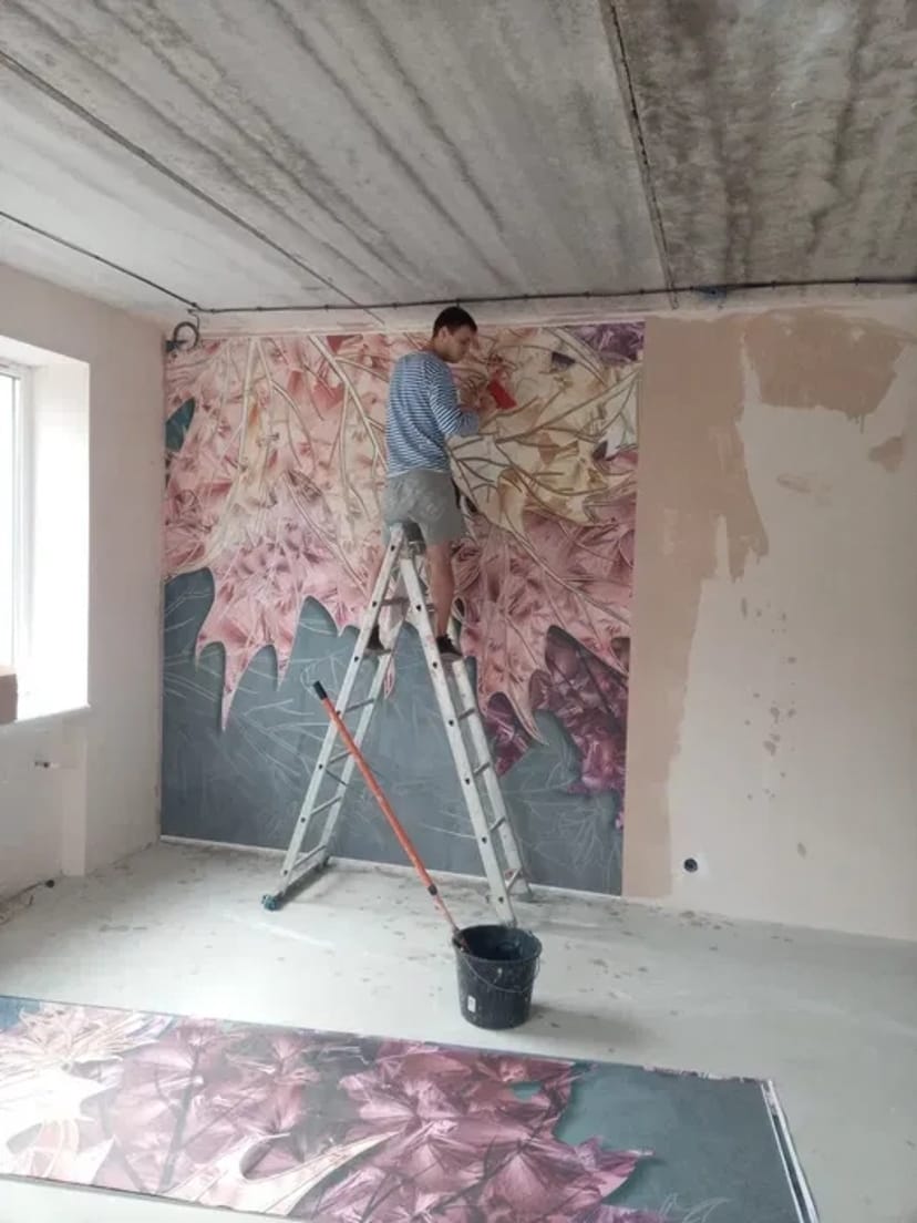 Поклейка шпалер будь-якого типу. Нанесення рідких шпалер. Підготовка.