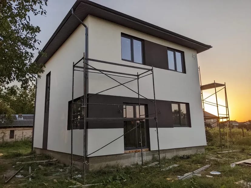 Фасадні роботи Утеплення будинків пінопластом мінватою баранець короїд