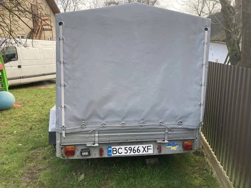 Причіп, прицеп двоосний категорія BE, 500 доба, зелена карта.