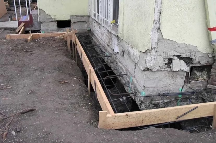 Посилення фундаменту.Усиление фундамента.Бетонные работы( от 800 грн. м.пог.)